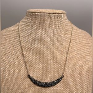 Black Crystal Pavé Necklace